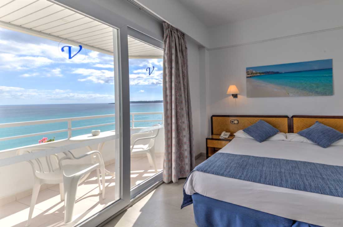 habitacion doble vista mar frontal hotel voramar mallorca habitacion hotel voramar mallorca